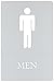 Quartet ADA Men Sign, 6 x 9 Inches, Gray (01418)