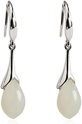 JadeAngelJade Angel 925 Silver Natural Jade Drop Earrings