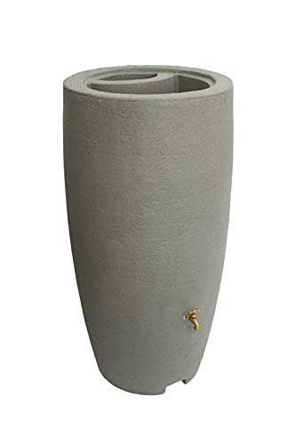 Algreen 86801 Athena 80 Gallon, Warm Gray Rain Barrel