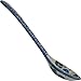 Polish Pottery Ceramika Boleslawiec,  1022/162, Spoon Medium, 1 1/4 by 6 1/8 Inches Long, Royal Blue Patterns with Blue Pansy Flower Motif