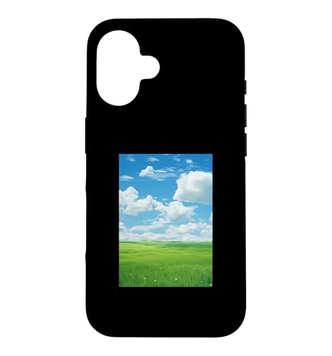 Frutiger Aero: Field Clouds Sky is Blue Case for iPhone 16