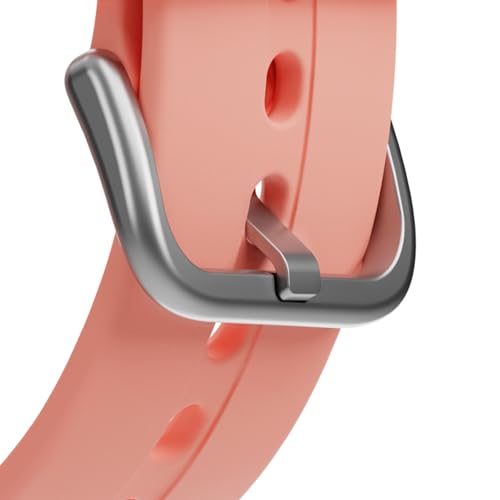 Gabb Watch Style Band - Kids Watch Band Replacement, Flexible, Waterproof Soft Silicone for All Watches, Easily Adjustable, Sweatproof and High-Performance Silicone (Peachy Pink)
