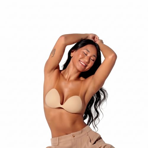 Sutiã De Silicone com Efeito Lifting Natural e Design Discreto | Fecho Central Ajustável Fita Up