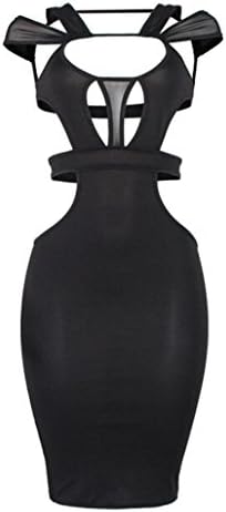 JUNKE Women Dress Bandage Backless Cocktail Sleeveless Bodycon Pencil Dresses