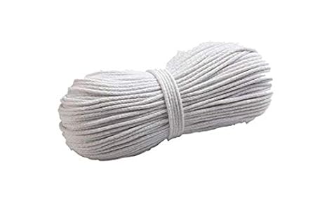 Kordel Weiß Natur Garn Baumwollkordel Baumwollschnur Baumwollgarn Schnur 5mm für makramee BW-Kordel (Wiess50 Meter)