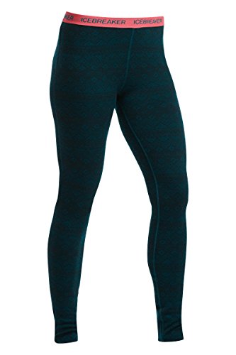 Icebreaker Womens Vertex Icon Fair Isle Leggings Night Grapefruit