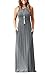 Women's Sleeveless Long Floor Length Vest Maxi Slim Beach Dress (Medium, Gray)