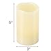 Kohree Flameless Candles LED Remote Control Candles Real Wax Battery Operated Retro Unscented Ivory Votive Pillar Candles Light, Warm White (Pack of 2)