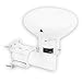 Philex Outdoor Digital TV Amplified Antenna - Dome Attic Antenna with Signal Booster Support for VHF/UHF with Built-in 4G LTF Filter Noise-Free Digital 360 Degree Reception 33FT Coax Cable, White
