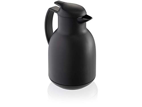 Leifheit High Gloss Isolating Jug Bolero, Thermal Jug, Coffee Jug, Black, 1 l, 28338