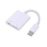 CharmTek 2 in 1 USB Type C to 3.5mm Headphone Jack Charger Adapter dongle, Support PD Fast Charging for Google Pixel 3 3XL 2 2XL, New iPad Pro 12.9" 11" 2018, Essential Phone