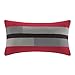 Mi Zone Cozy Comforter Set Geometric Stripes Vibrant Color Design All Season Bedding Matching Shams, Decorative Pillow, Twin/Twin XL, Red/Grey, 3 Piece