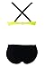 EVALESS Womens High Waisted Swimsuits Push Up Two Piece Bikini Candy Patch Padded Swimwear Yellow Medium 8 10