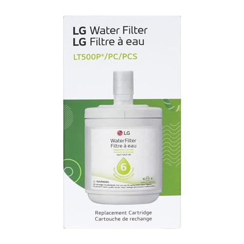 LG LT500P - 6 Month / 500 Gallon Capacity Replacement Refrigerator Water Filter (NSF42 ADQ72910911 , White