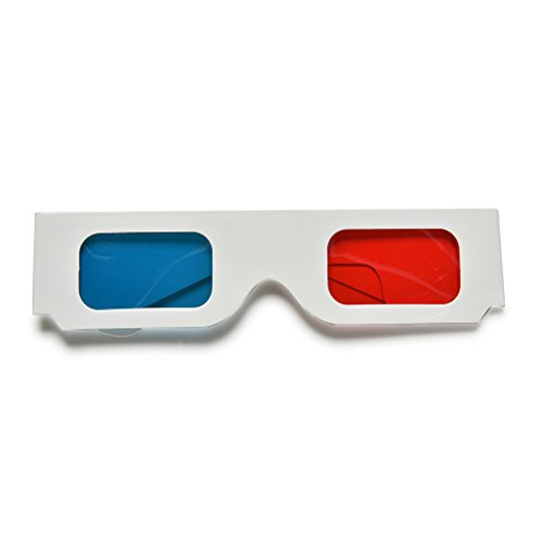 Ioffersuper 10Pc X Universal Anaglyph Cardboard Paper Red Blue Cyan 3D Glasses for Movie - Thumbnail 3
