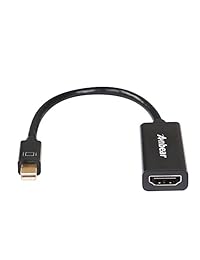 Mini puerto DisplayPort a HDMI, Anbear chapado en oro (compatible con puerto ThunderboltTM) a HDMI HDTV macho a hembra adaptador para Mac Book, iMac, y más, soporte DP V1.2
