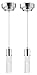 One-Light LED Indoor Mini-Pendant, Chrome Finish with Bubble Glass (2-Pack)