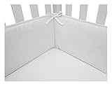 American Baby Company 100 % Cotton Percale Crib Bumper, White