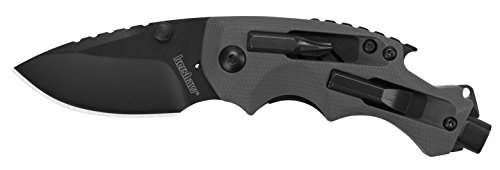 Kershaw Shuffle DIY Compact Multifunction Pocket Knife (8720), 2.4 Inch 8Cr13MoV Steel Blade with Black Oxide Coating, Every Day Utility Knife with Carbon Strength and High Tech Function, 3.5 oz.