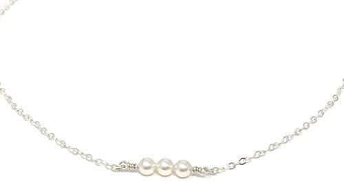 Dainty Pearl Necklace - Sterling silver Everyday Necklace