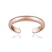 Hoops & Loops Rose Gold Flashed Sterling Silver High Polished Plain Simple Toe Ring