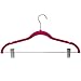 Home-it 10 Pack Clothes Hangers with clips Pink Velvet Hangers use for skirt hangers Clothes Hanger pants hangers Ultra Thin No Slip