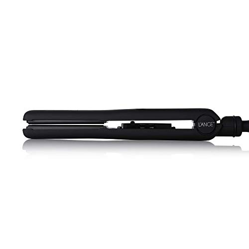 L'ange Hair Aplatir Black Tourmaline Ceramic Flat Iron, Dual Voltage Temperature Control Infused Ion Hair Straightener for Hair, 1" Ionic Infusion Floating Plates with Curved Edges - MSRP $109