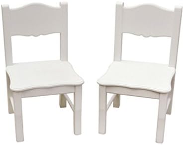 Guidecraft Classic White Extra Chairs Kids Furniture - Set of 2
