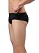 YATEEN Mens Traceless Underwear Ice Silk Briefs Black XX-Large