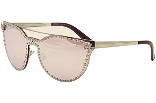 Versace Womens Sunglasses Silver/Pink Metal - Non-Polarized - 45mm