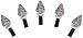 Creative Hobbies Ceramic Christmas Tree Replacement Lights - Medium Twist Light Ornaments |144 Piece Pack (Clear)