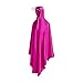 Long Rain Poncho, Reusable Raincoat For Men Women With Hood, One Size Fits All (Plum-2)
