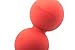 WODFitters Double Lacrosse Ball Peanut Massage Ball for Thoracic Spine - Foam Roller Ball with Carrying Case Stocking Stuffer (Red)