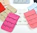 luzen 17pcs 2 Hook 3 Rows Assorted Random Colors Women Spacing Bra Clip Extender Strap