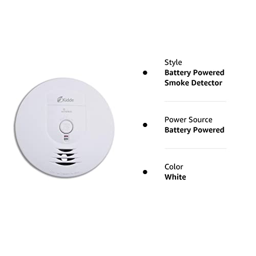 Kidde Wireless Smoke Detector, AA Battery Operated (Included), Ionization Sensor WireFree