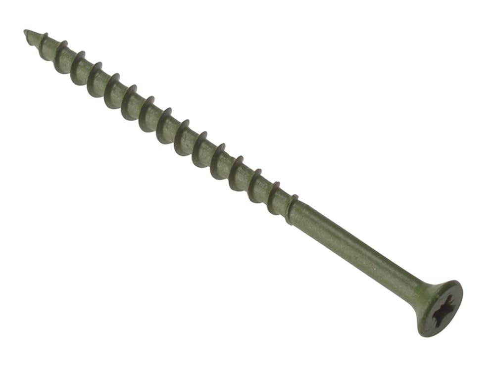 ForgeFix Countersunk Decking Screws | 4.5 x 75mm | Green | Tub 1000