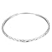 MBLife 925 Sterling Silver Diamond-Cut Large Hoop Earrings (Diameter 2 Inches)