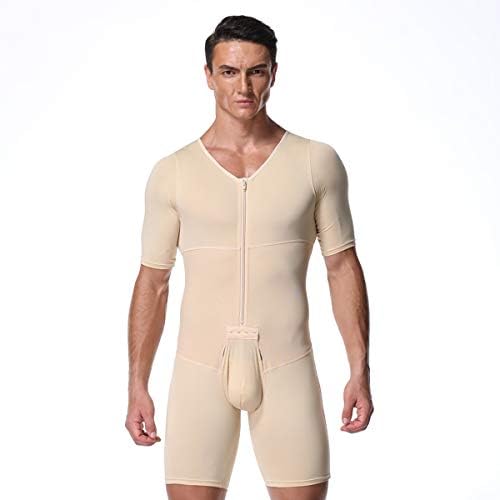 Newhaa Men's Shapewear Bodysuit Full Body Shaper Compression Slimming Suit Tummy Control