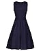 STYLEWORD Women's Casual Cotton Dresses for Women 2024 Summer Sleeveless Crewneck Sundress A Line Slim Tank Dress Vacation Outfits(Navy,M)