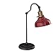 Amazon Brand – Stone & Beam Walters Vintage Task Table Desk Lamp With LED Light Bulb - 7.6 x 10 x 19.9 Inches, Red