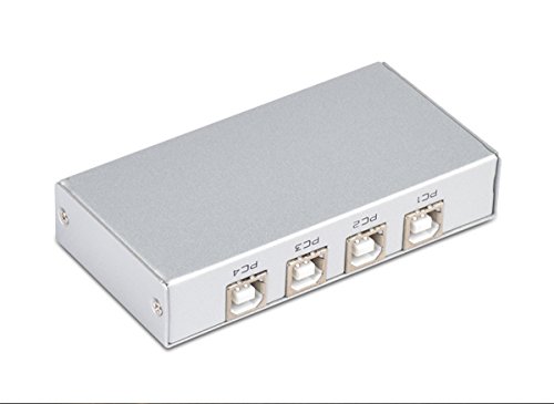 C-Zone High Speed 4 Port USB 2.0 Switch Hub Sharing Switcher Auto Printer Scanner Externa-white