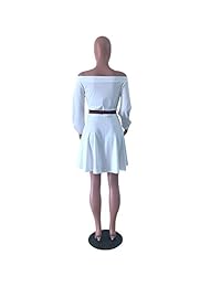 Vestido corto de manga larga para dama con tirantes en los hombros y tirantes