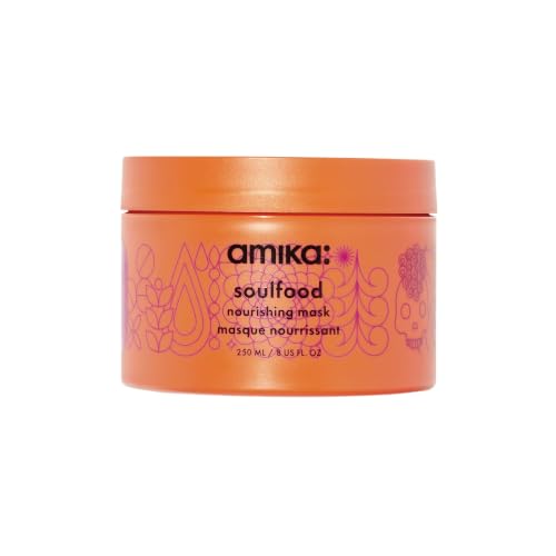 amika Soulfood Nourishing Hair Mask 250ml I Pflegende Haarmaske für alle Haartypen I Für stärkeres, widerstandsfähigeres Haar I Gegen Haarschäden I Oh