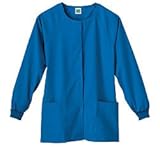 Fundamentals by White Swan Women's Snap Front Warm Up Solid Scrub Jacket