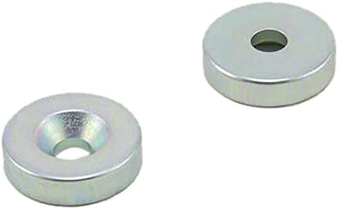 Magnet Expert 20mm dia x 5mm thick x 5.2mm c/s Zinc Plated N42 Neodymium Magnet - 8.3kg Pull ( South ) ( Pack of 2 )