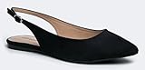 DOLLEY-31 Pointed Toe Slingback Flat