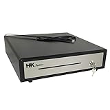 HK SYSTEMS 16""Stainless Steel" Front Heavy Duty Black POS Cash Drawer with 5Bill/5Coin&nbsp;