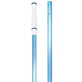 U.S. Pool Supply Professional 12 Foot Blue Anodized Aluminum Telescopic Swimming Pool Pole, Adjustable 2 Piece Expandable Step-Up - Attach Connect Skimmer Nets, Rakes, Brushes, Vacuum Heads with Hoses