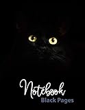 Notebook Black Pages: 110 pages of 8.5