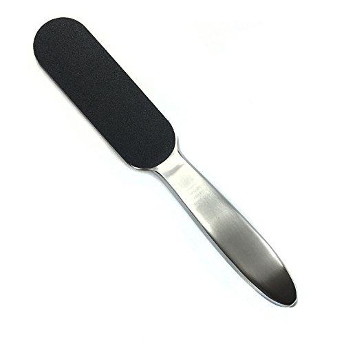 ThinkMax Pedicure Foot Double-Sided File Stainless Steel Handle Foot Scrub + 10pcs Dead Skin Remover Sanding Scratch Paper